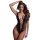 Christine - Body de rede com decote profundo - (preto) - XS-XL