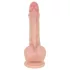 Real Fantasy Declan - dildo realista com prepúcio (cor de pele) - 18 cm