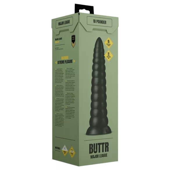 BUTTR Caterpillar - plug anal gigante (preto) - 29 cm