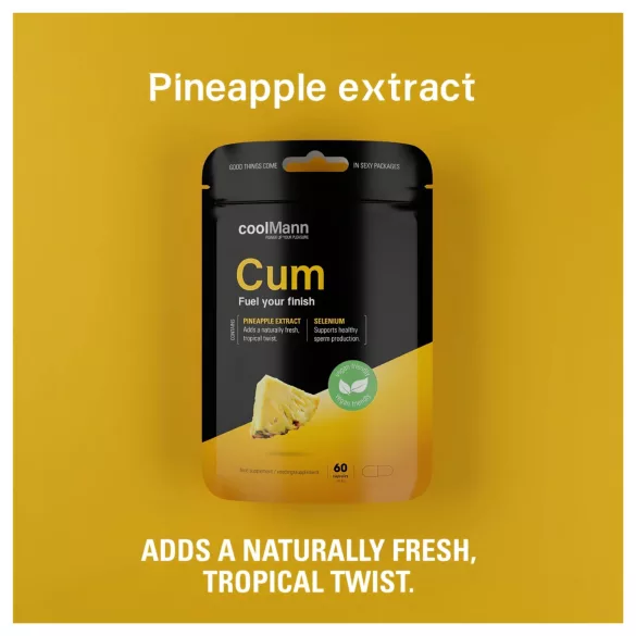 CoolMann Cum - suplemento alimentar em cápsulas para homens com ananás (60 unid.)