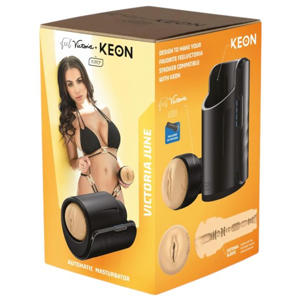 Kiiroo Keon + Victoria June - Masturbador Natural