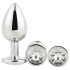 Gleaming Love - Conjunto de plugs anais prateados (3 peças)