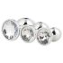Gleaming Love - Conjunto de plugs anais prateados (3 peças)
