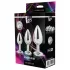 Gleaming Love - kit plug anal - 3 peças - prata