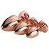 Conjunto de plugs anais Coração - Rosegold (3 peças)