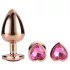 Gleaming Love - plug anal coração - kit 3 peças - rosegold