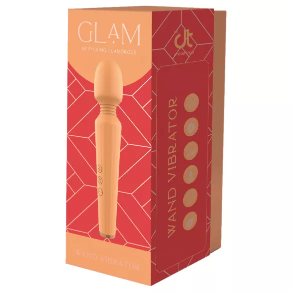 Glam - vibrador massageador recarregável - laranja