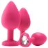 Kit de Treinamento Anal Flirts - Conjunto de Plugues (3 peças) - Rosa