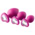 Kit de Treinamento Anal Flirts - Conjunto de Plugues (3 peças) - Rosa