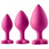 Kit de Treinamento Anal Flirts - Conjunto de Plugues (3 peças) - Rosa