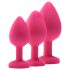 Kit de Treinamento Anal Flirts - Conjunto de Plugues (3 peças) - Rosa