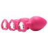 Kit de Treinamento Anal Flirts - Conjunto de Plugues (3 peças) - Rosa