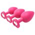 Kit de Treinamento Anal Flirts - Conjunto de Plugues (3 peças) - Rosa