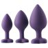 Conjunto de Treinamento Anal Flirts - Kit de Plugues (3 peças) - Roxo