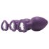 Conjunto de Treinamento Anal Flirts - Kit de Plugues (3 peças) - Roxo