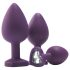 Conjunto de Treinamento Anal Flirts - Kit de Plugues (3 peças) - Roxo