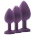 Conjunto de Treinamento Anal Flirts - Kit de Plugues (3 peças) - Roxo