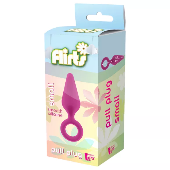 Flirts Pull Plug - plug anal pequeno - silicone rosa
