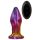 Glamour Glass - vibrador anal cônico de vidro com rádio (colorido)