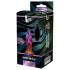 Glamour Glass - vibrador anal cônico de vidro com rádio (colorido)
