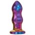 Glamour Glass - Vibrador Anal de Vidro com Rádio - Ondulado (Colorido)
