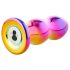 Glamour Glass - Vibrador Anal de Vidro com Rádio - Ondulado (Colorido)