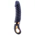 Goddess - vibrador nervurado com aquecimento (azul-escuro)