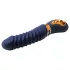 Goddess - vibrador nervurado com aquecimento (azul-escuro)
