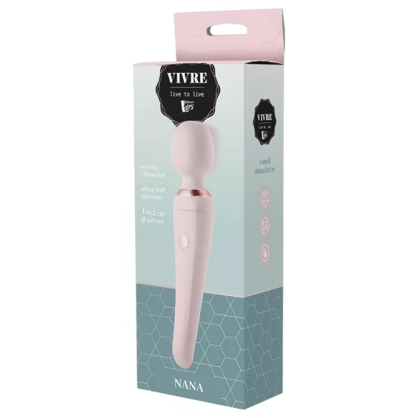 Vivre Nana - vibrador massageador recarregável - silicone rosa