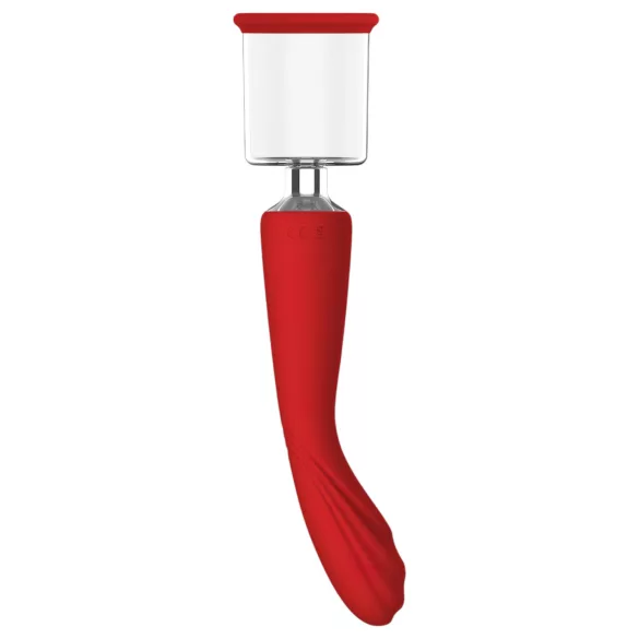 Red Revolution Georgia - vibrador ponto G e bomba vaginal - vermelho