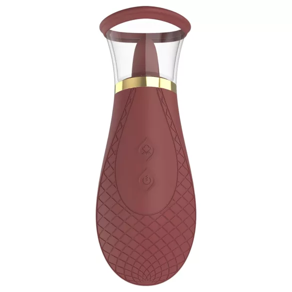 Dreamtoys Roxy - vibrador sugador e lambedor clitóris - bordô