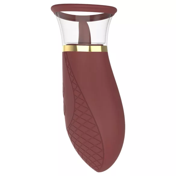 Dreamtoys Roxy - vibrador sugador e lambedor clitóris - bordô