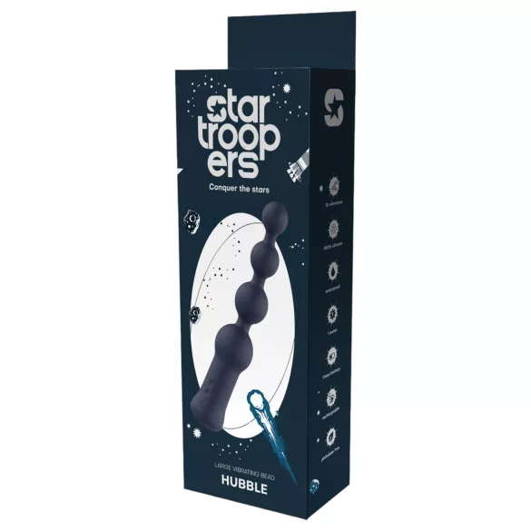 Startroopers Hubble - vibrador anal com esferas recarregável - silicone azul