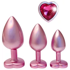   Dreamtoys Gleaming Love - conjunto de plugs anais com coração (rosa)