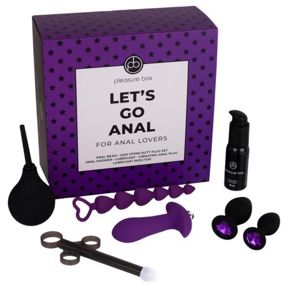 Caixa de Prazer Vamos ao Anal - kit completo - 7 peças