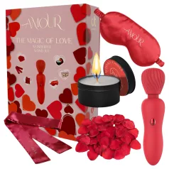   Dreamtoys Amour - conjunto de vibrador tipo varinha (vermelho)