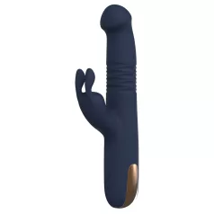   Dreamtoys Goddess Collection - vibrador com movimento de empurrar (azul‑escuro)