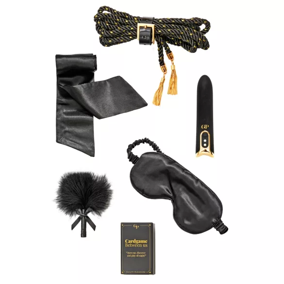 Guilty Pleasure Indulge - conjunto de presentes BDSM para iniciantes (preto)