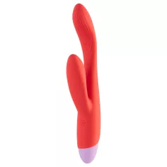   Dreamtoys - vibrador rabbit ponto G e clitóris - silicone vermelho