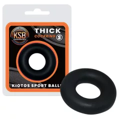 Kiotos - anel peniano grosso de silicone S (preto)