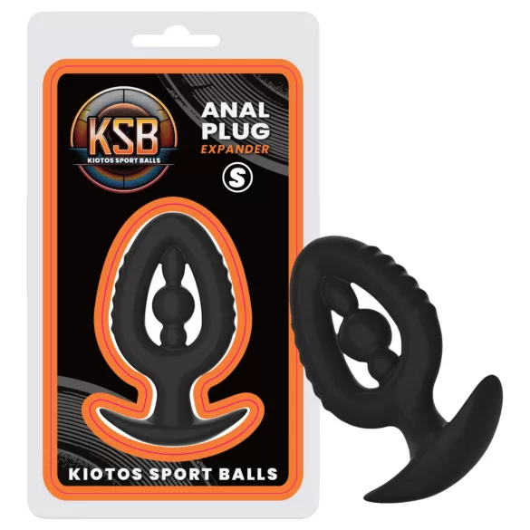 Kiotos - plug anal de silicone com dilatador P (preto)