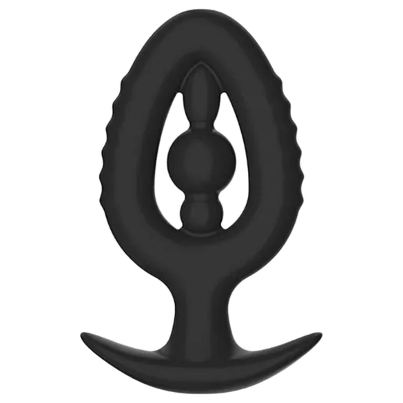 Kiotos - plug anal de silicone com dilatador P (preto)