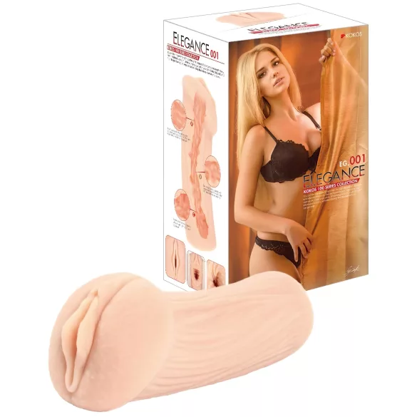 Kokos Elegance 01 - masturbador vagina realista masculina - cor natural