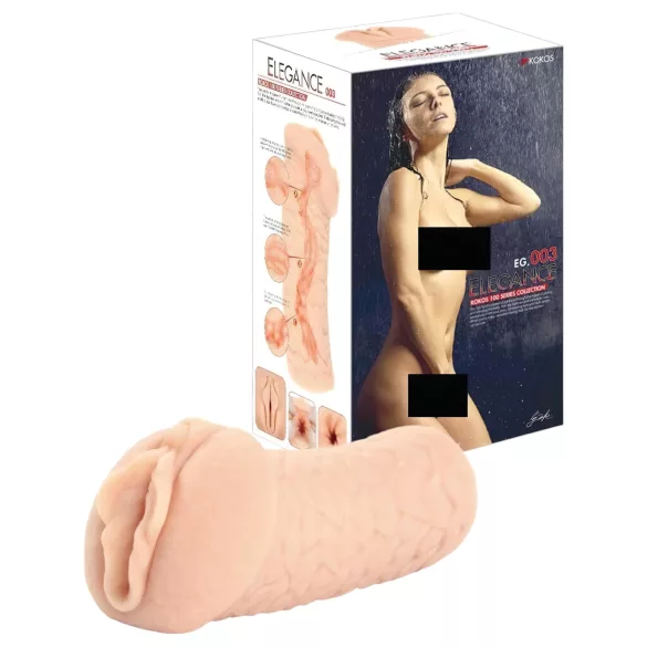 Kokos Elegance 03 - masturbador vagina realista - cor natural