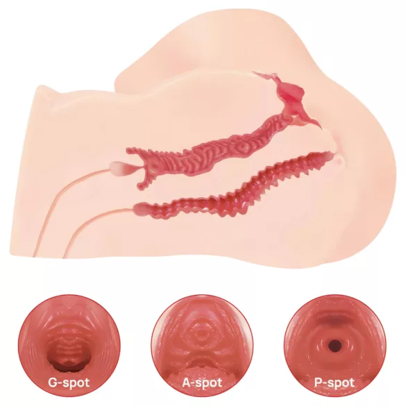Kokos Maria - vagina e ânus artificiais realistas em forma de torso (cor de pele)
