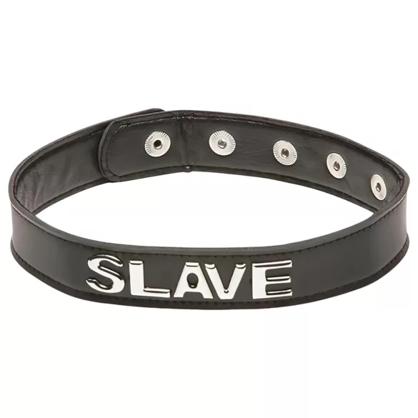 X-Play Slave - coleira para submissão - couro preto