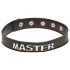 X-Play Master - coleira BDSM ajustável - couro preto