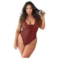Allure - body estampado de leopardo (vermelho)