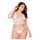 Coquette - conjunto de lingerie rendado - branco (XL)