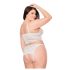 Coquette - conjunto de lingerie rendado - branco (XL)